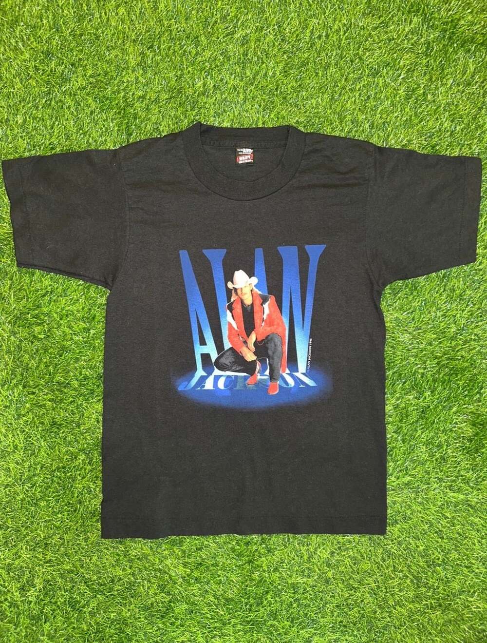 Fruit of the Loom Alan Jackson 1995 Tour T-Shirt Size 14-16 Black Country Music